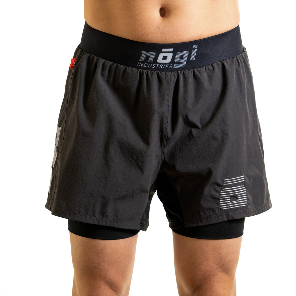 Ghost 5" Inseam Premium Lined Grappling Shorts - New Jersey Gray